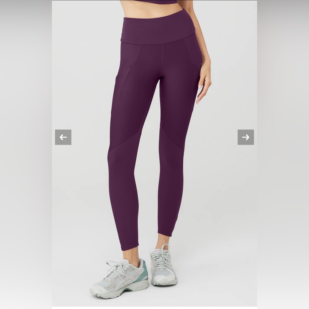 Ribbed Airlift High-Waist 7/8 Enchanted Legging Dark Plum